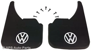 Universal MUDFLAPS Front Rear Fits VW Volkswagen White Transporter Guard Flap - Picture 1 of 2