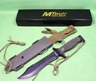 M Tech Bowie Survival Style Knife W/ Sheath And Original Box Camping Hunting