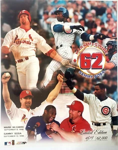 1997 Mark McGwire/Sammy Sosa Limited Edition 62 Home Runs#4,614/62,000 BB#58 - Picture 1 of 5
