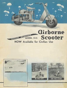 New Reprint Cushman Airborne 53A Motor Scooter City or Farm Use Sales Brochure - Picture 1 of 5