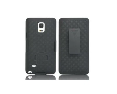 Shell Holster Belt Clip Combo Hard Case With Kickstand For Samsung Note 4 - Image 1 of 4