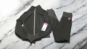90 Degree by Reflex Girl's Black Dance Jacket & Leggings Set Size Large 12 NEW - Picture 1 of 4