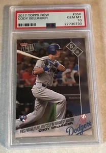 2017 TOPPS NOW #356 CODY BELLINGER PSA GRADED 10 GEM MINT - 1ST ROOKIE CYCLE - Picture 1 of 2