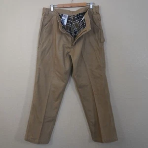 Carhartt Herren hellbraun Carpenter Fleece gefütterte Hose 42X30 Relaxed Fit Arbeit robust - Bild 1 von 11