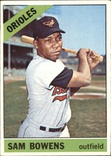 1966 Topps Baltimore Orioles Baseball Card #412 Sam Bowens - EX-MT