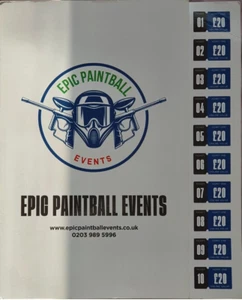 EPIC PAINTBALL EVENTS TICKETS x 10 tickets worth £200! Valid until 2027! - Picture 1 of 5