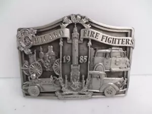 Eagle Buckle Co. 1985 Commemorative Chicago Firefighter Belt Buckle 651 of 1000 - Picture 1 of 9