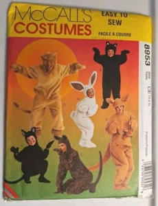 McCalls Muster 8953 Kinderkostüm Känguru Hase Maus & Löwe 3 bis 5 UNGESCHNITTEN - Bild 1 von 2