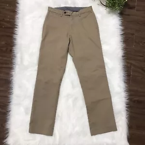 Crosby & Howard 29x30 Mens Chino Pants Beige Stretch Flat Front Pockets - Picture 1 of 12