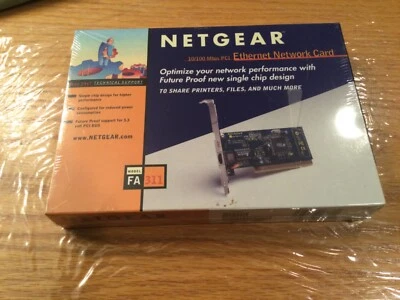 Netgear 10/100 Mbps PCI Ethernet Network Card FA311 New, Factory Sealed - Image 1 of 2