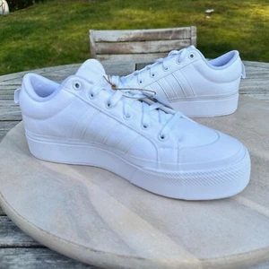 Adidas Bravada 2.0 Platform IE2309 Damen Sneaker Größe 11 Weiß auf Weiß Neu - Bild 1 von 11