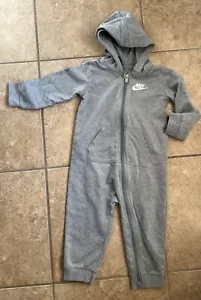 Nike Essentials Toddler Hooded Coverall 24 Months Gray - Picture 1 of 1