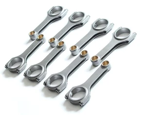 H Beam 6.125" 2.100" .927" Bronze Bush 4340 Connecting Rods Fits For Chevy LS - Bild 1 von 7