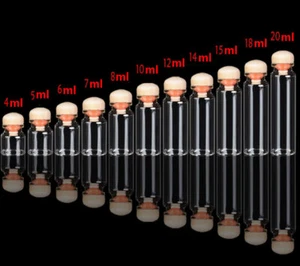 Wholesale 4ml-20ml Good seal Small Wood Lid Clear Glass Bottles Wishing Tubes - Picture 1 of 6