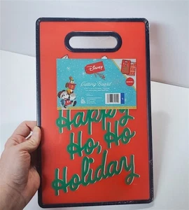 New DISNEY Mickey Mouse Reversible Hard Plastic Christmas Cutting Board Holiday - Picture 1 of 6