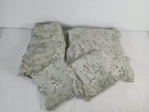 Waverly Garden Room King Laken 4-teiliges Set flache Spannkoffer grün Blumen Vintage - Bild 1 von 10