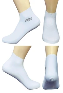 BLUE REEF Swim Socks Anti Verruca 100% Latex Swimming Pool White Zig Zag Sole - Picture 1 of 6