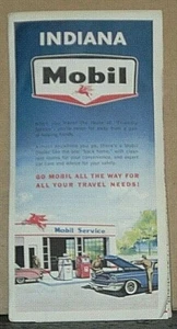 1956-57 Mobil Road Map dell'Indiana "Nuovo Vecchio Stock" - Foto 1 di 1