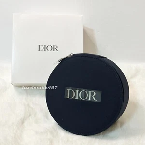 DIOR Beauty Round Vanity Pouch Makeup Mirror Bag Travel Case NIB - Picture 1 of 9