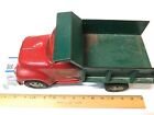 EARLY VINTAGE 1950'S TONKA MOUND METALCRAFT RED GREEN DUMP TRUCK PRESSED STEEL