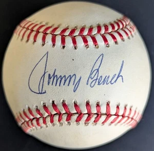 Johnny Bench Signed Autographed Bill White Era Ball JSA MLB Baseball Reds - Picture 1 of 7