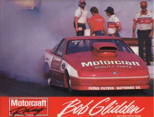 Bob Glidden 1989 "Motorcraft-Quality Parts" Ford Probe ORIGINAL Vintage HANDOUT! - Picture 1 of 1