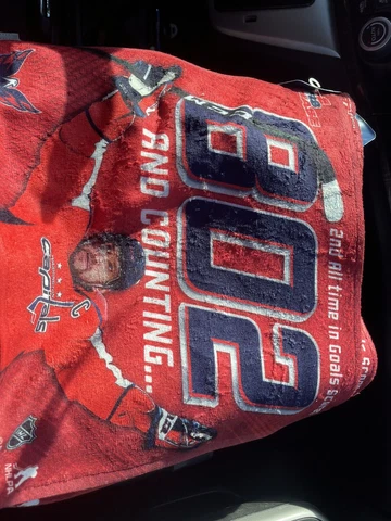 Washington Capitals Alwx Ovechkin 802 and Counting rally Towel Cover
