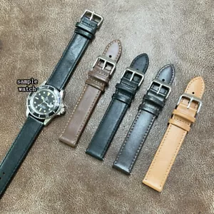 Fast Release XL Extra Long Mens Cow Leather Watch Strap Band 18/20/22mm #113 - Picture 1 of 9