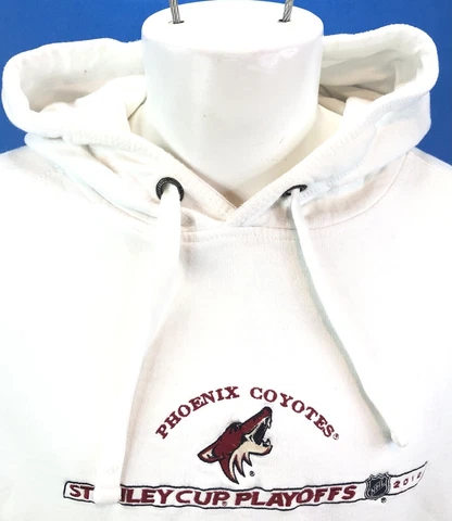 Retro Phoenix Coyotes NHL 2012 Stanley Cup Playoff Hoodie Sz L Hooded Sweatshirt Cover