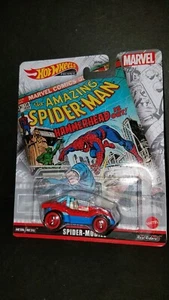 HOT WHEELS MARVEL COMICS THE AMAZING SPIDERMAN SPIDER MOBILE -REAL RIDERS - Picture 1 of 5