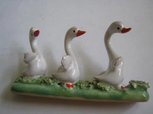 LOOS Original Handmade in Austria Miniature 3" Ceramic Geese Figurine Comp @ $63 - Picture 1 of 7