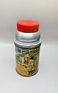 1955 Aladdin Wild Bill Hickock Metal Lunch Box Thermos Only w/ Cap No Cup - Picture 1 of 4