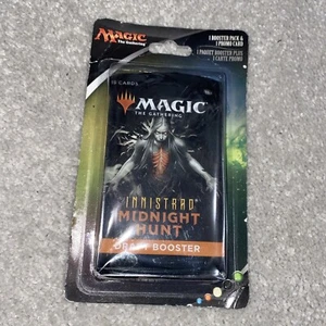 Magic: The Gathering Innistrad Midnight Hunt Sleeved Draft Booster +1 Promo - Picture 1 of 1