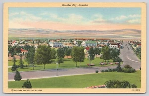 Boulder City Nevada NV View of City and Mountains Postcard - Picture 1 of 2