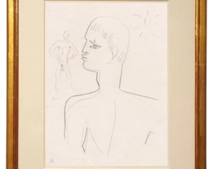 Jean Cocteau Drawing Male French Portrait Profile Sailor Gay - Picture 1 of 3