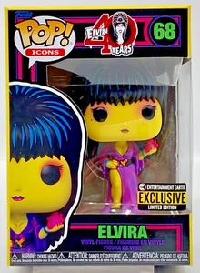 Elvira Pop #68 Black Light Elvira 40 Years Funko Pop Icons EE Exclusive 2022 - Picture 1 of 11