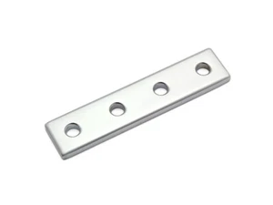 Verbinderplatte Alu vernickelt 20x80 - Bild 1 von 2