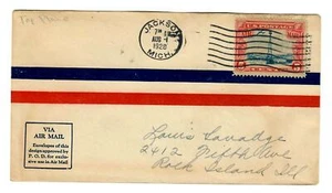 #9d C-11 Via Air Mail 1928 "High Flying Plane", Jackso ?, Mich. - Picture 1 of 2