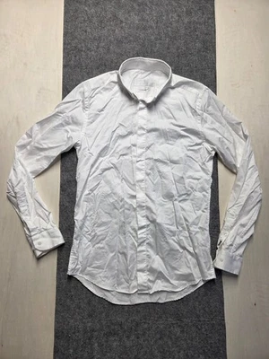 Mania Jeans Men's Dress Shirt White Size Medium Collard Button Up Regular Fit - Image 1 of 4