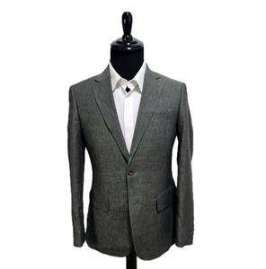 Blazer Charles Tyrwhitt uomo 38R slim fit 100% lino giacca cappotto sportivo tessuto nuovo senza etichette - Foto 1 di 16