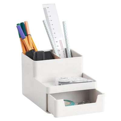 Zeller Schreibtisch-Organizer Utensilien grau Kunststoff 4 Fächer 15,3 x... - Bild 1 von 4