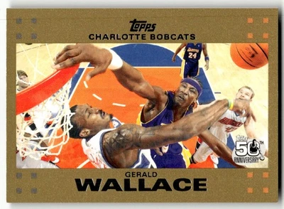 2007-08 Topps Gerald Wallace Oro #/2007 #60 Foto 1 de 2