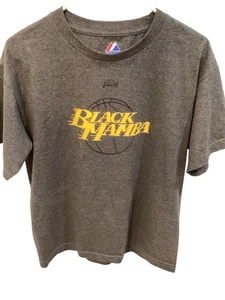 Kobe Bryant Black Mamba Graphic T-Shirt*Boys XL Majestic Gray 100% Cotton*NWOT - Picture 1 of 3