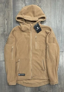 Baerskin Tactical Hoodie Fleece Jacket Full Zip Up 1.0 Marrone Uomo Medium Nuovo con etichette Nuovo - Foto 1 di 14