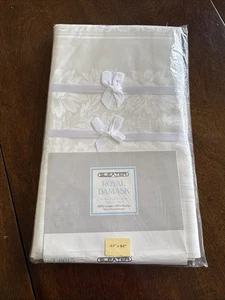 Sleater Royal Damask Tablecloth Czechoslovakia NIP 63” X 84” - Picture 1 of 6