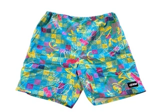 80er Jahre Vintage Trim Marke Shorts Herren Medium? Baumwolle Kordelzug bunt bedruckt - Bild 1 von 6