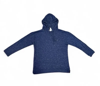 Chicos Weekends By Chicos Blue Long Sleeve Pullover Hoodie Size 1 Medium - Image 1 of 4