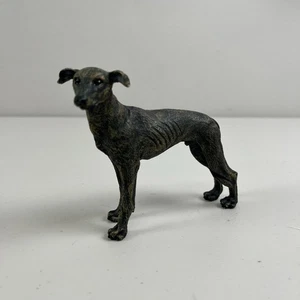 VINTAGE ITALIENISCHER WINDHUND HUND 4" GROSSE BISKUITFIGUR - Bild 1 von 6