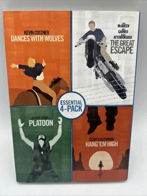 Dances With Wolves / Great Escape / Platoon / Hang Em High (DVD 4-Pack) - Image 1 of 2