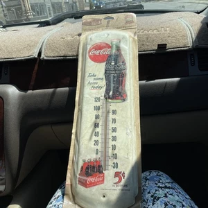 COCA COLA VINTAGE THERMOMETER Neu - Bild 1 von 8